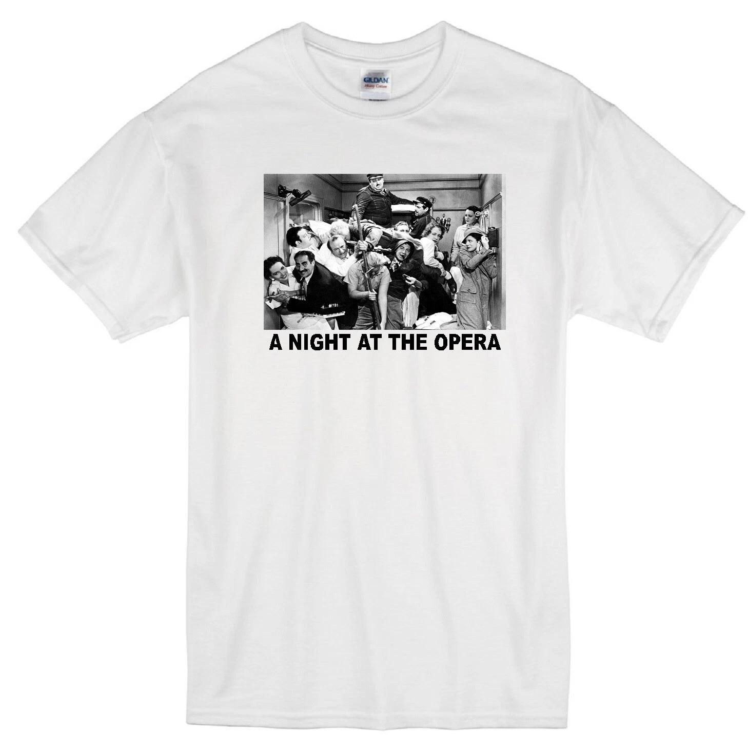 MARX BROTHERS A NIGHT AT THE OPERA STATEROOM GROUCHO CHICO HARPO WHITE T-shirt XL