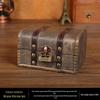 Vintage Wooden Jewelry Storage Box with Lock - Ideal for Earrings, Necklaces, Gifts, and Photography Props.