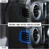 2xInner Blue Dashboard Side AC Air Outlet Vent Cover for Jeep Wrangler JL JT 18+