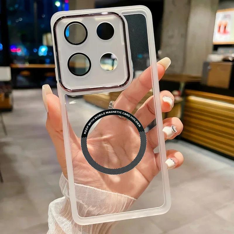 Luxury Simple Magnetic Clear Soft Slim Case for Infinix Note 60 Pro 50 50X 50S 40 Pro Plus Lens Film Full-pack Shockproof Cover