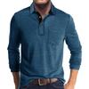 Men S Long Sleeve Polo Shirt Casual Autumn Winter Basic Top