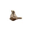 Intricate Brass Sparrow Tea Pet Solid Polished Bird Figurine for Indoor Outdoor Office Patio Table Collection Decor