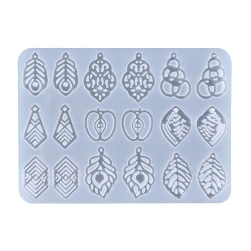 Leaves-shaped Earring Combination Earring Mold Epoxy Resin Jewelry Mold Resin Casting Pendant Mold Suitable