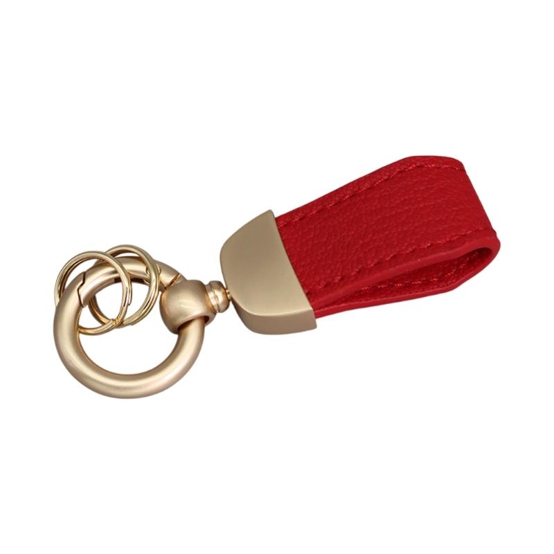 Elegant Texture Keychain Fashionable Color PU Leather Texture Practical Key Holder Key and Bag Charm for Any Occasion
