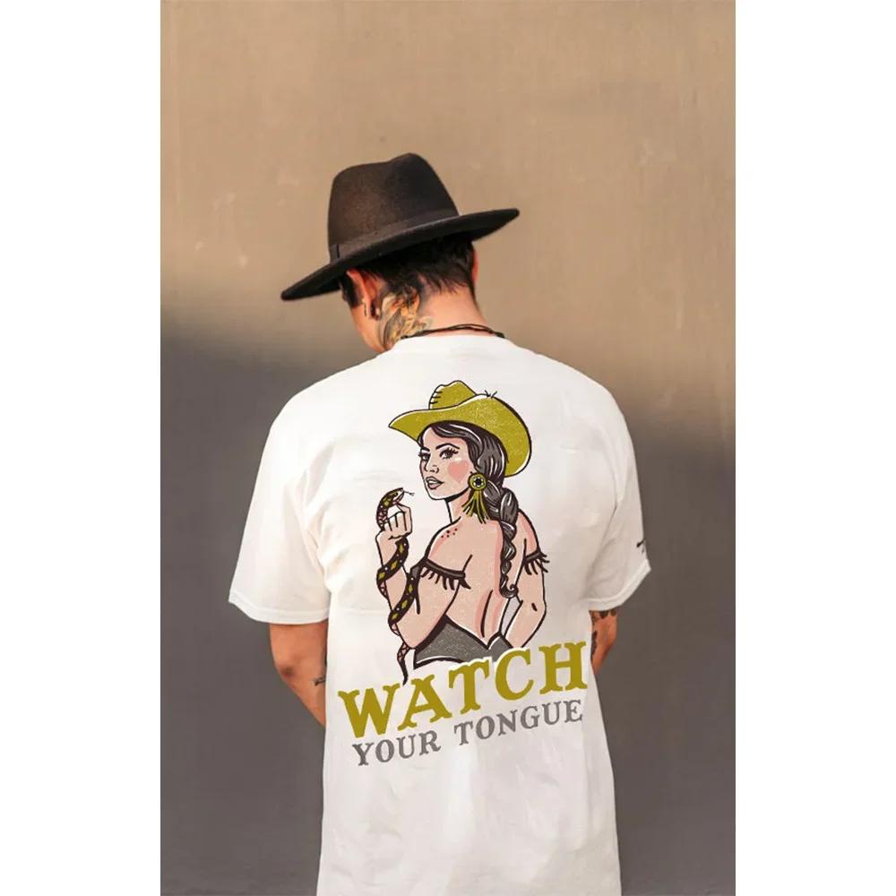 Men Cotton T-Shirt Short Sleeve Denim Graphic Apparel Harajuku Streetwear ONeck Tshirts Oversized Summer Men Tee Cowboy Clothing