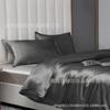 Satin Bedding Set Solid Color Duvet Cover 3pcs Bed Linen Bedroom
