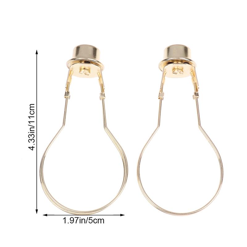 2Pcs Lamp Shade Harp Holder Bulb Spring Clip Keep Lamp Shade Horizontal Hardware Durable Fixed Lamp Decoration