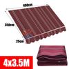 Burgundy White Strips Awning Replacement Fabric Toldo Tewango Canopy Gazebo Outdoor Garden Sun Shade Shelter 300gsm Store Banner