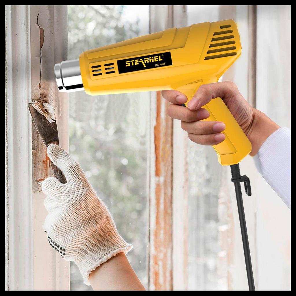 Portable Handheld Industrial Hot Air Heat Gun for DIY Electronics and Car Wrapping.