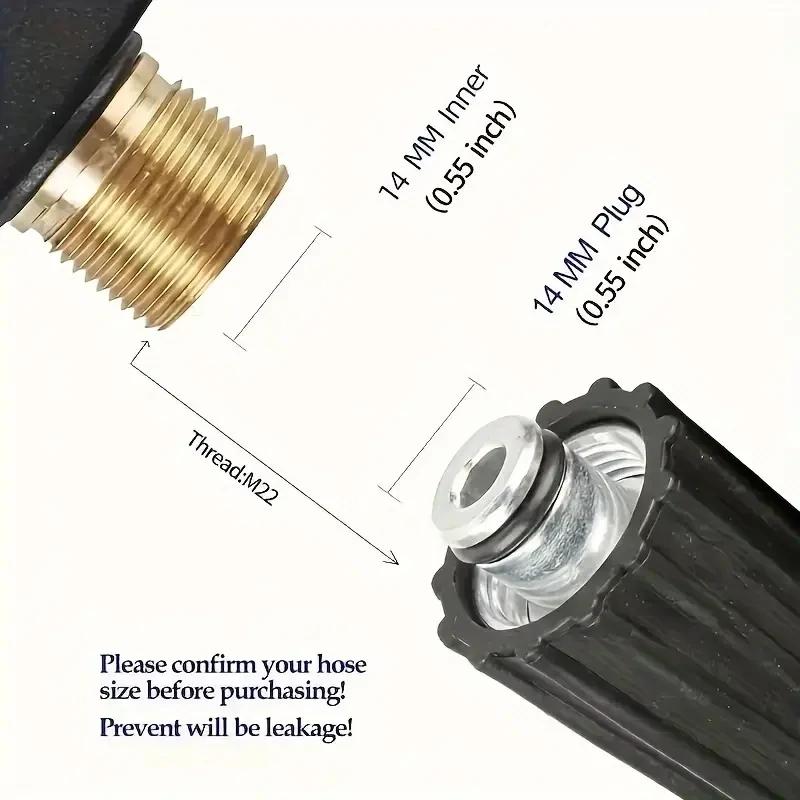 1 Set High Pressure Car Wash Device Aluminum Core Fan Shaped Quick Connector Nozzles Five Color for Car Wash Accessories