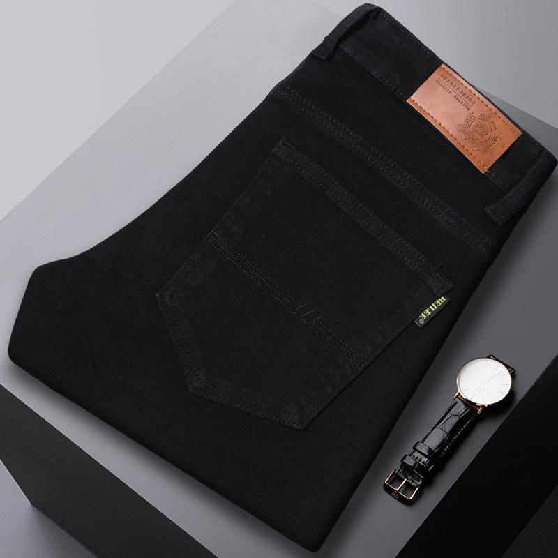 

Новые легкие роскошные модные розовые джинсы мужские узкие летние эластичные мужские повседневные брюки со средней талией 36 чёрный