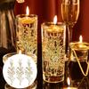 10Pcs Simulated Golden Tree Branches Floating Candles Center Filling Wedding Banquet Decoration Plastic Flowers
