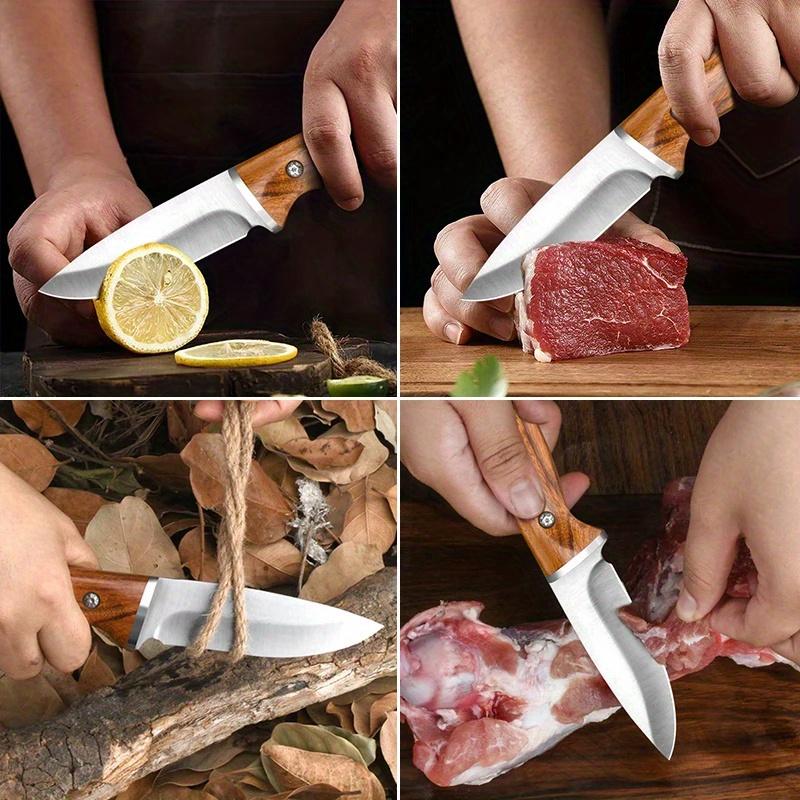 Stainless Steel Boning Knife Meat Fruit Househould Knives Kitchen Knife Meat Cleaver Chef Cooking Knives with Cover