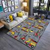 Construction Vehicles Tools Worksite Carpet Yoga Living Room Room Decor Children's Crawling Mat Doormat Area Rug