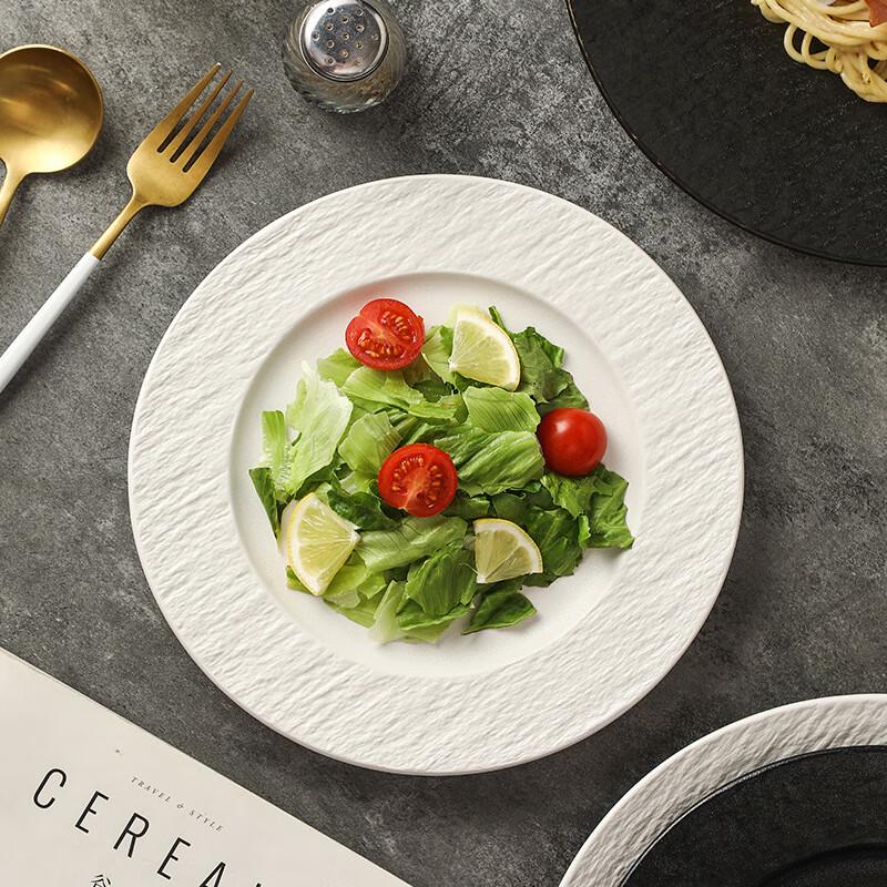 Nordic Style Ceramic Stone Pattern Shallow Dinner Plate
