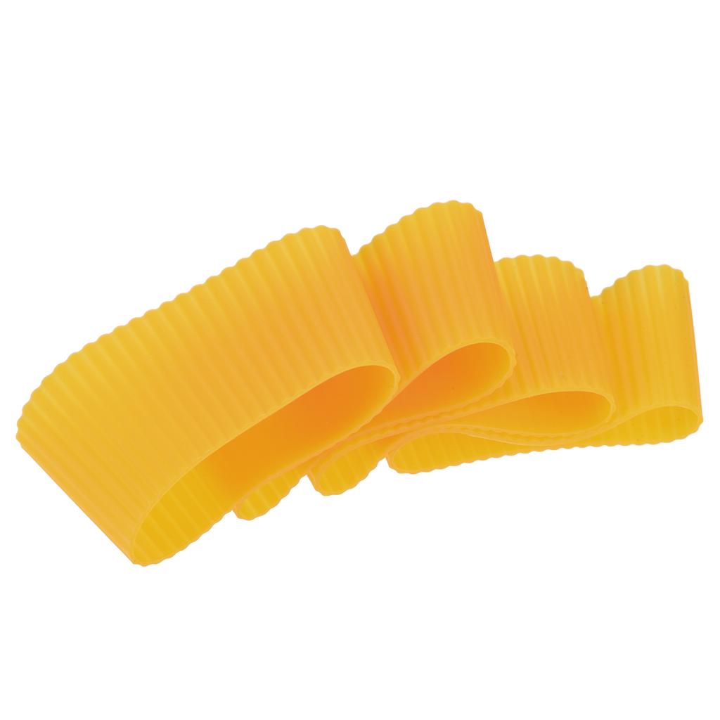 4pcs Mug Sleeves Heat Resistant Protective Anti-slip Cup Silicone Covers Sleeve Covers Water Bottle Boots