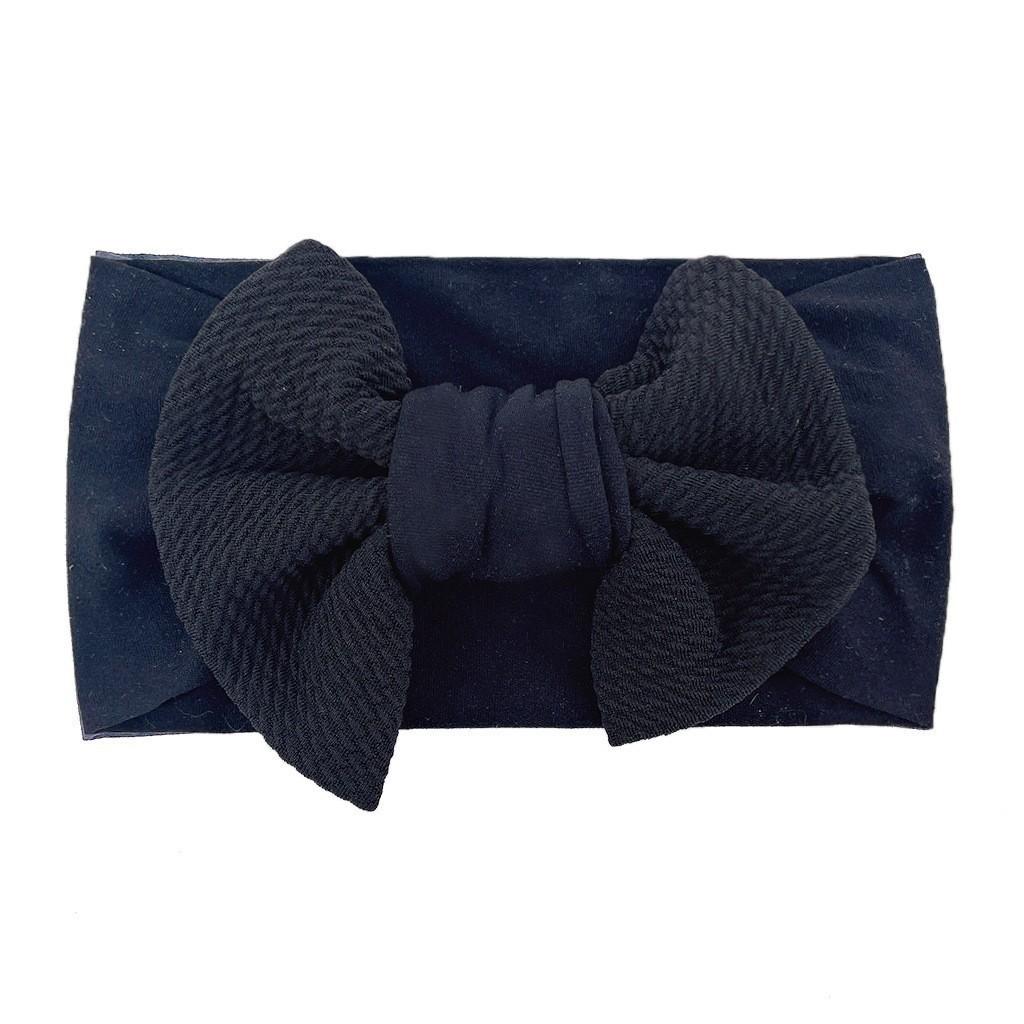 Children's Unisex Hair Accessories Big Knotted Bow Headband Nylon Fabric Baby Headdress Stockings Washable Eco-Friendly All