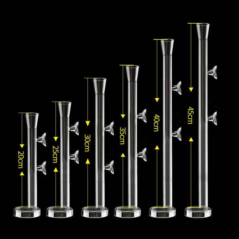 High-Transparency Glass Fish Feeder Tube: Precise Feeding for Shrimp & Small Fish, Prevents Food Scattering.