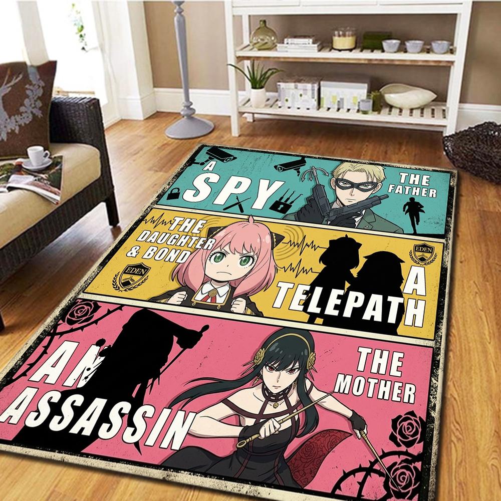 SPY FAMILY Living Room Carpet, Bedroom Decor, Home Cool Movie Mat Play Floor Mat -HE57