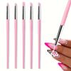 5Pcs/set Silicone Nail Brush UV Gel Polish Tip 3D Image DIY Dotting Polish Brushes Pen Professional DIY Manicure Tools