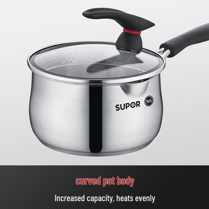 Supor 316L Stainless Steel Saucepan with Steamer