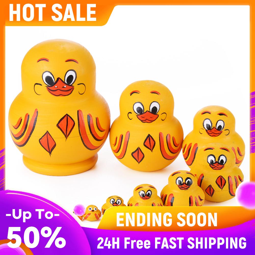 

10 Layers Russian Nesting Dolls Toys Yellow Duck Matryoshka Dolls for Kids Adult China Mainland