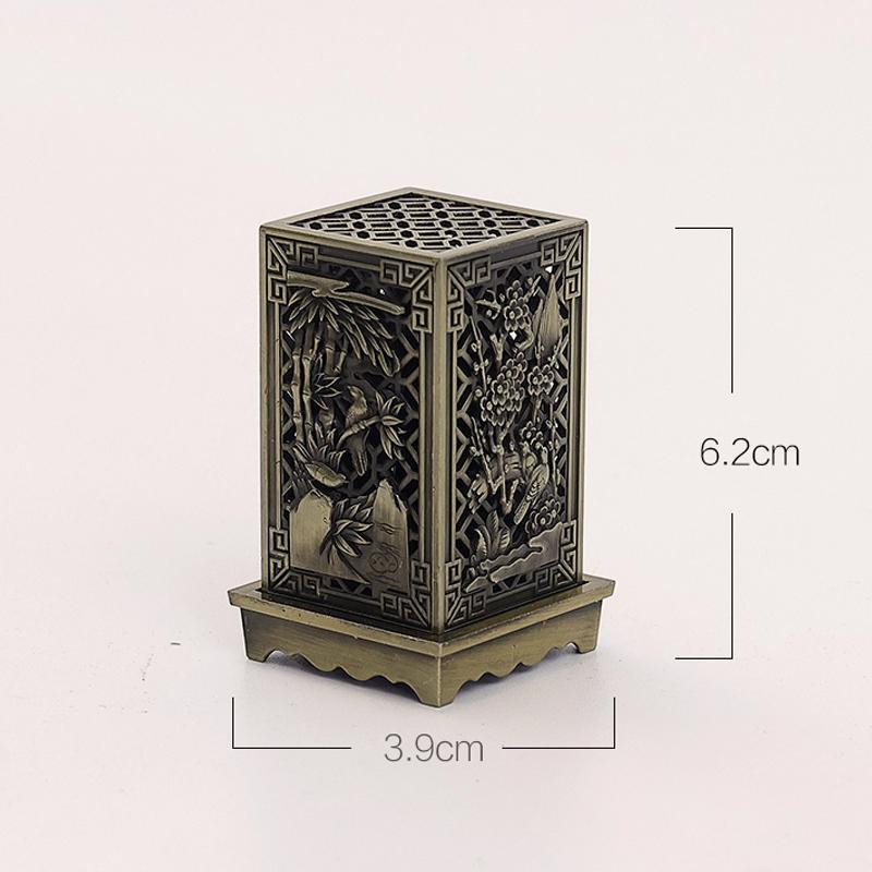 

Creative Mini Aromatherapy Furnace, Home Indoor Zen Tea Ceremony Decoration, Chinese style Metal Shape Small Incense Burner, 1Pc