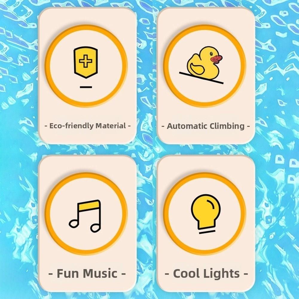 Cartoon Electric Duck Track Toys Cute Interactive Escalator Toy Duck Roller Coaster Toy Children