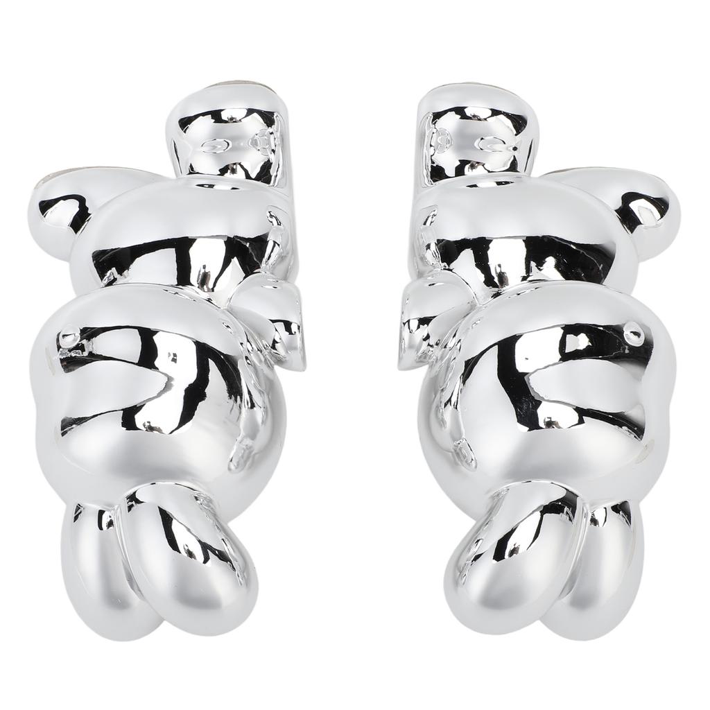 Book Ends Stable Rabbit Shaped Resin Ornament Decorative Bookends for Bedroom Study Shelves Silver