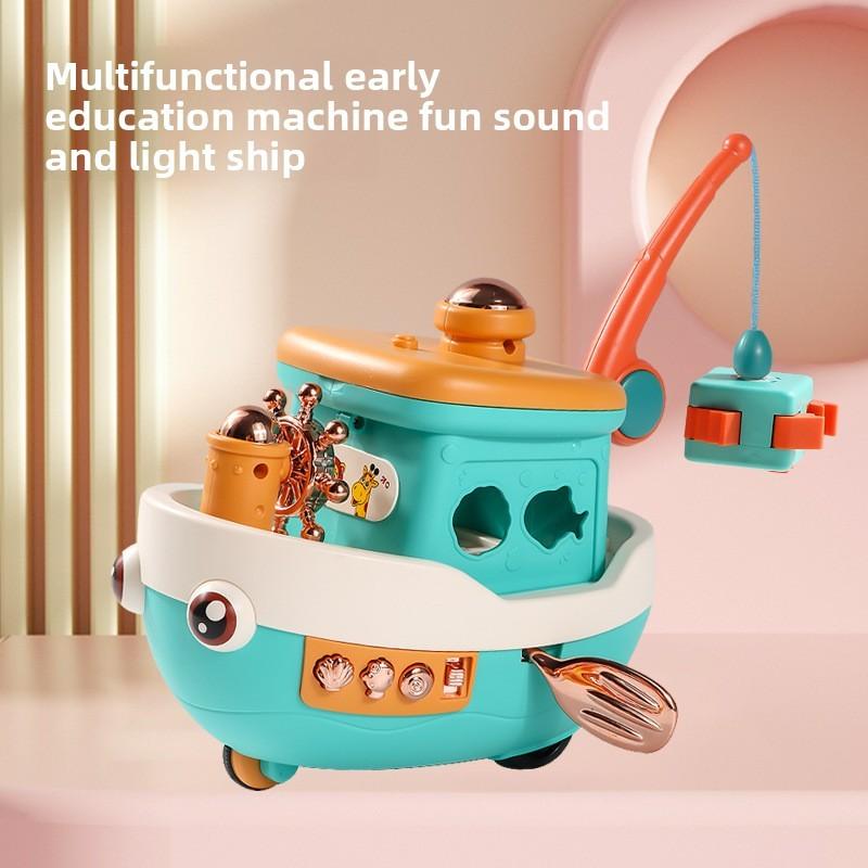 

Multifunction Fishing Boat Kids Toy With Light And Sound For Children Play And Learning
