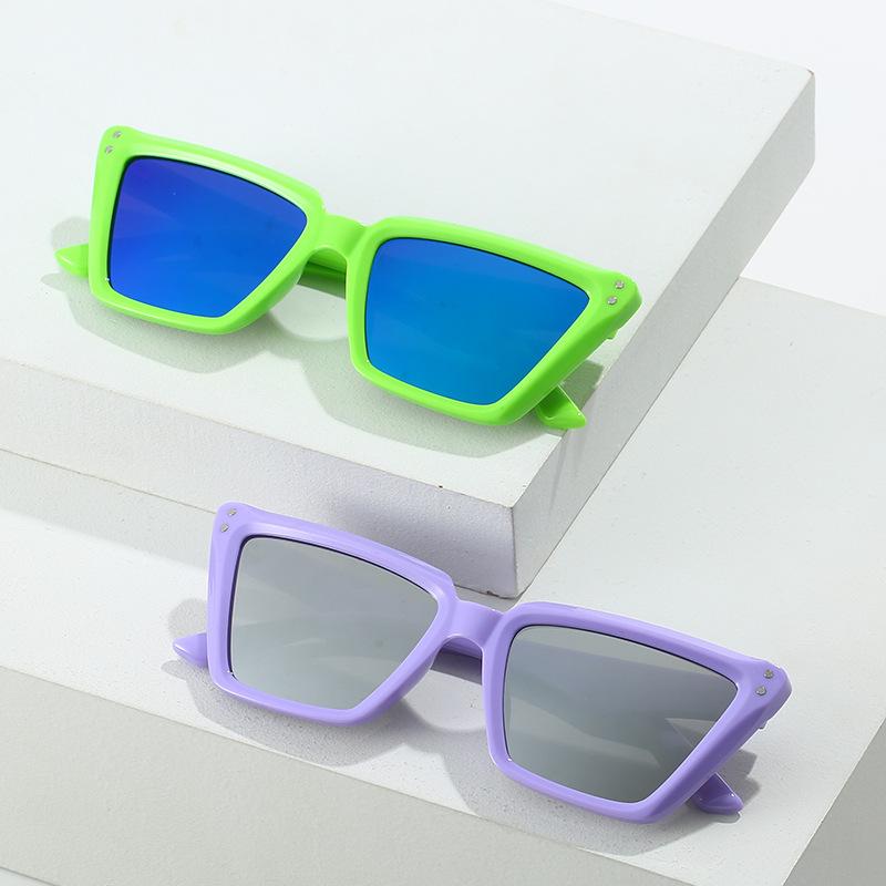 Cat Eye Sunglasses, Simple Street Glasses, Personalized Reflective Sunglasses