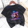 Kpop Demon Hunters Children T-shirts Birthday Party Tee Cotton Short Sleeves Anime Graphic Print T-shirt Boys Girls Fashion Tops