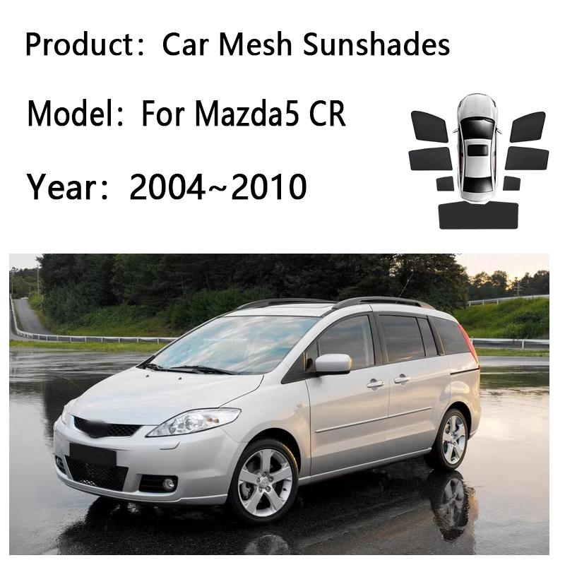 For Mazda5 2004~2010 2006 CR Car Sunshades Windshield Privacy Mesh Curtains Heat Insulation Sunscreen Visors Auto Accessories