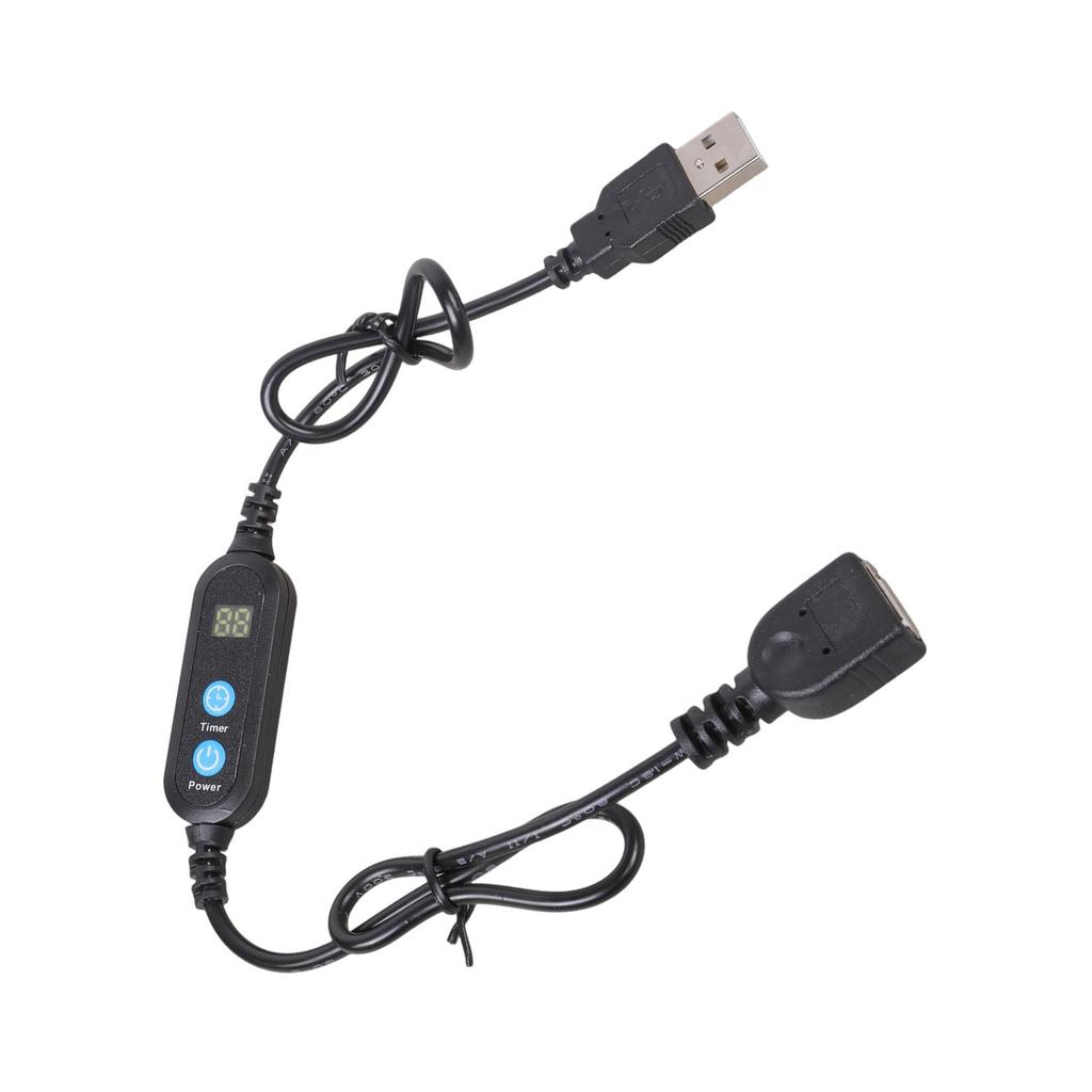 Small USB Timer Cord with 12 Hour Recycling Function Simple Operation Suitable for Lighting and Ventilation Systems