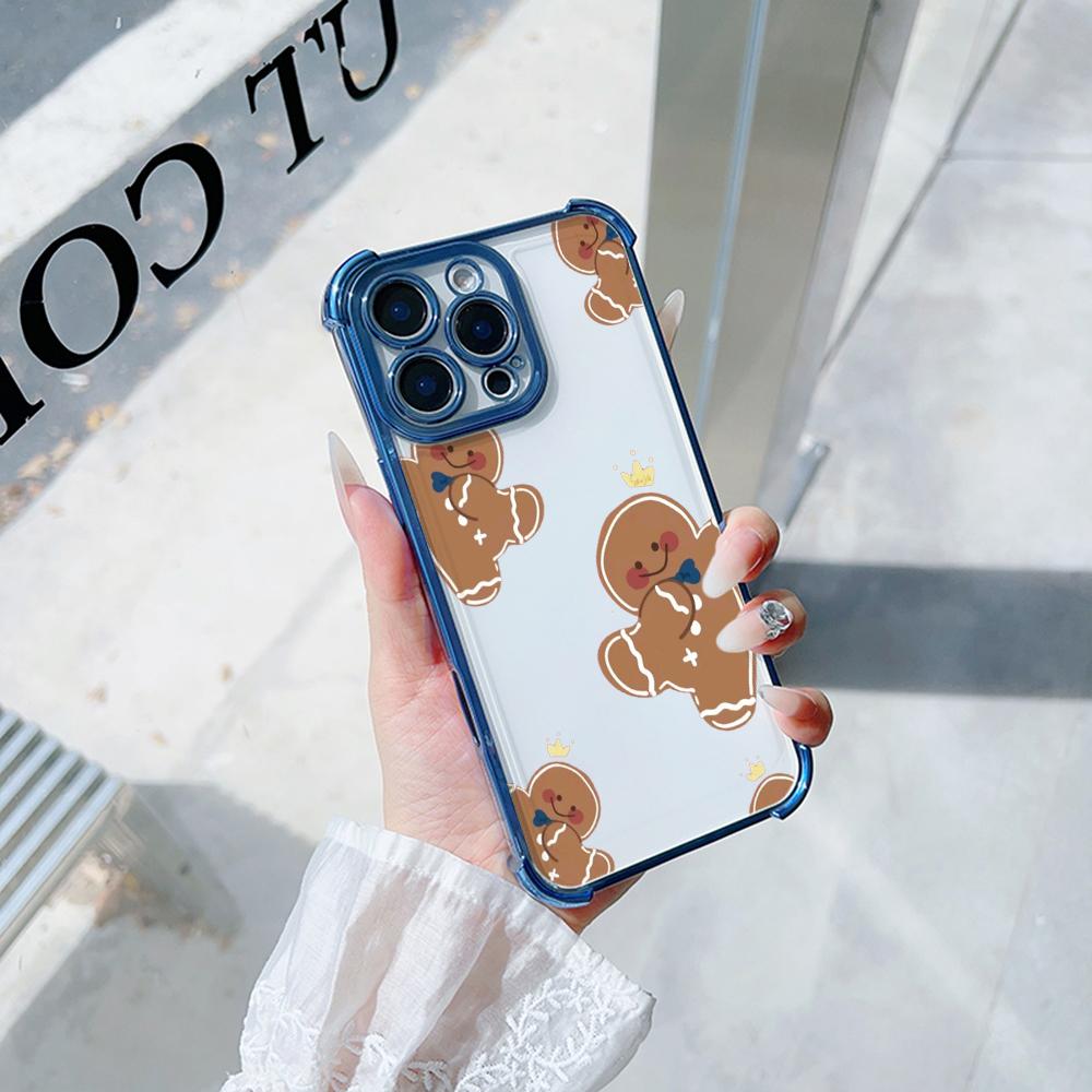 Ae104 Christmas Tree Merry Christmas Electroplated TPU Phone Cases for A20s A54 A12 A14 S22 S23 S24 Ultra A55 A15 S21 FE Four Corner Protection Cover