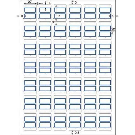 KOKUYO Heftklammer-Registerrahmen, 20 Blatt x 5 (stark klebend) groß/blau