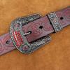 Western Embossed Cowhide Leather Belt - Retro Pin Buckle Men's Genuine Leather Belt for Trendy Young Men.