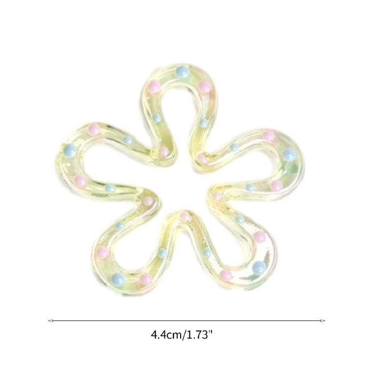 Resin Flower Charm Pendant for DIY Jewelry Making Findings Double Side Flower