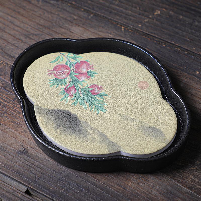 Čínský styl hrubý keramický čajový tácek konvice tácek odvodňovací tácky na vodu čajová souprava podšálek čajový obřad dekorace příslušenství