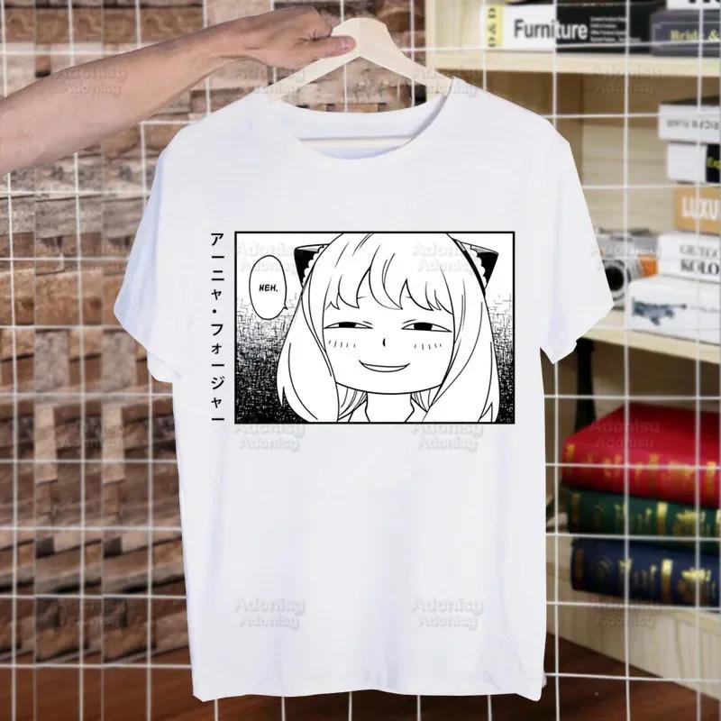 Spy X Family Spy Family Anya Smug Tshirt Men Shirt Harajaku Mens Casual Yor Forger Loid Forger Bond Forger Tee Short Sleeve Tops