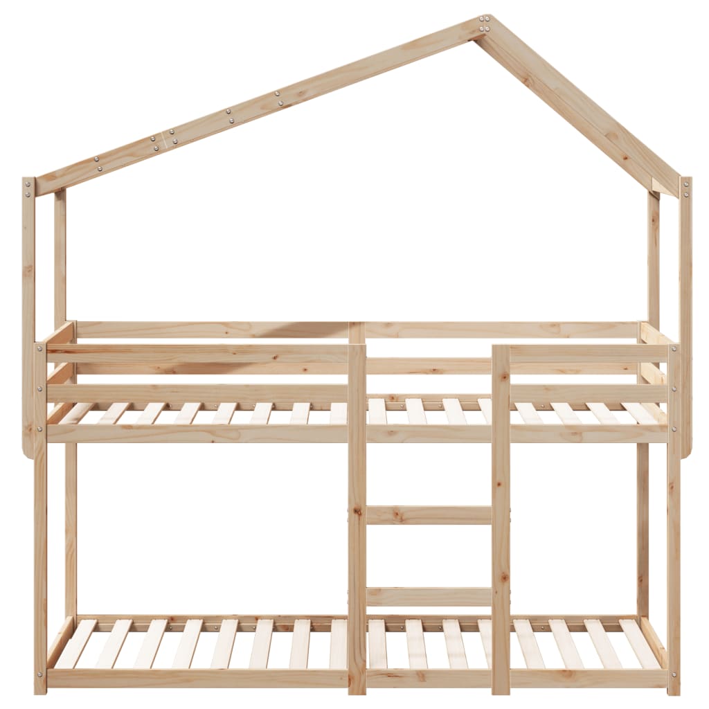 Bunk Bed without Mattress 90 x 200 cm Solid Pine Wood