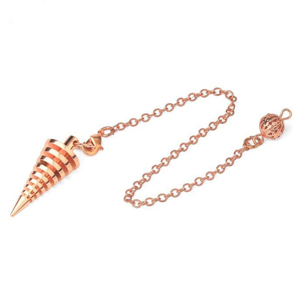 Metal Pendulum for Dowsing Divination Pendulos Spiral Small Cone Gold Color Copper Radiesthesia Pendulums Healing Pendule 2025