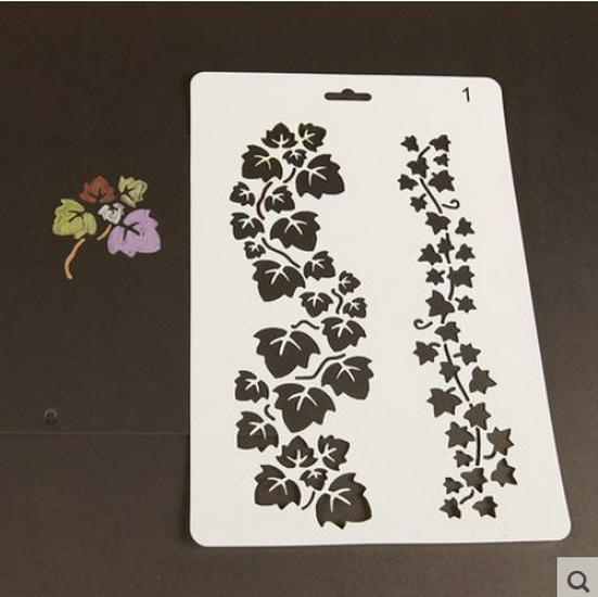 Narzędzia do dekoracji albumu DIY: Motyw Koronka Linijka, Puste Szablony PET i Akcesoria do Malowania