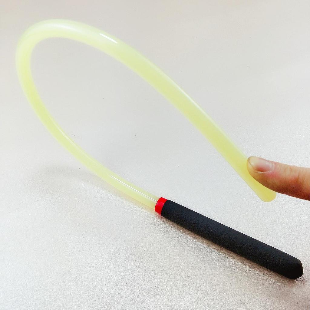 Cowhide Soft Whip Training Tool: Crystal Elastic Double Strand Spanking Whip