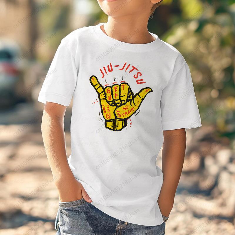 Jiu Jitsu Rashguard Murder Yoga Kid Casual Children Tshirt New Print Girls T Shirt Short Sleeve O-neck Summer Tops T-shirt