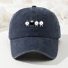 Cartoon Sheep Print Baseball Cap Retro Washed Casual Hat Adjustable High Quality Dad Truck Fishing Hat for Men and Women