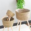 Lightweight Durable Woven Floor Vase Pots Holder Display Flower Basket Rack for Balconies Office Living Room Decoration