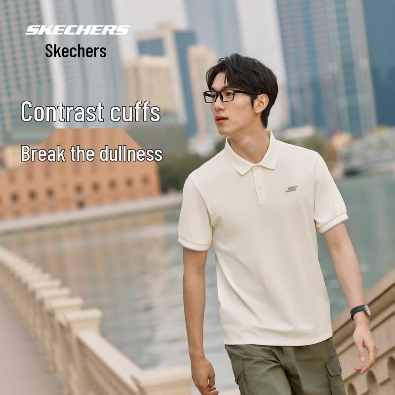 Skechers Men's Knitted Short Sleeve Polo Shirt P226M006