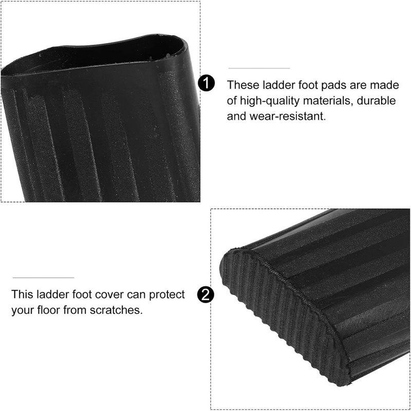 ABKP-Ladders Foot Caps 4Pcs 25X43mm Non-Slip Rubber Protective Covers For Carpets For Floors Tiles Replacement