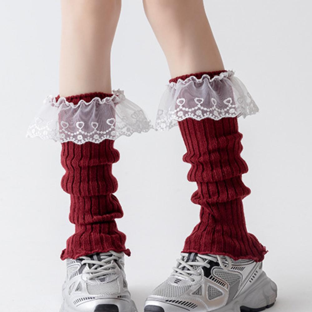 Harajuku Foot Warmers Warm Knit Bubble Socks Japanese Boot Socks  for Women & Girls